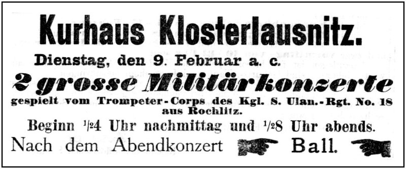 1897-02-09 Kl Waldschloesschen Militaerkonzert